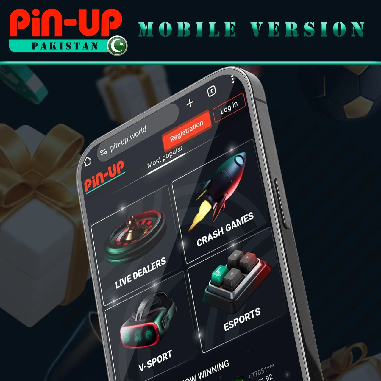 Try the multifunctional mobile version of the Pin-UP website