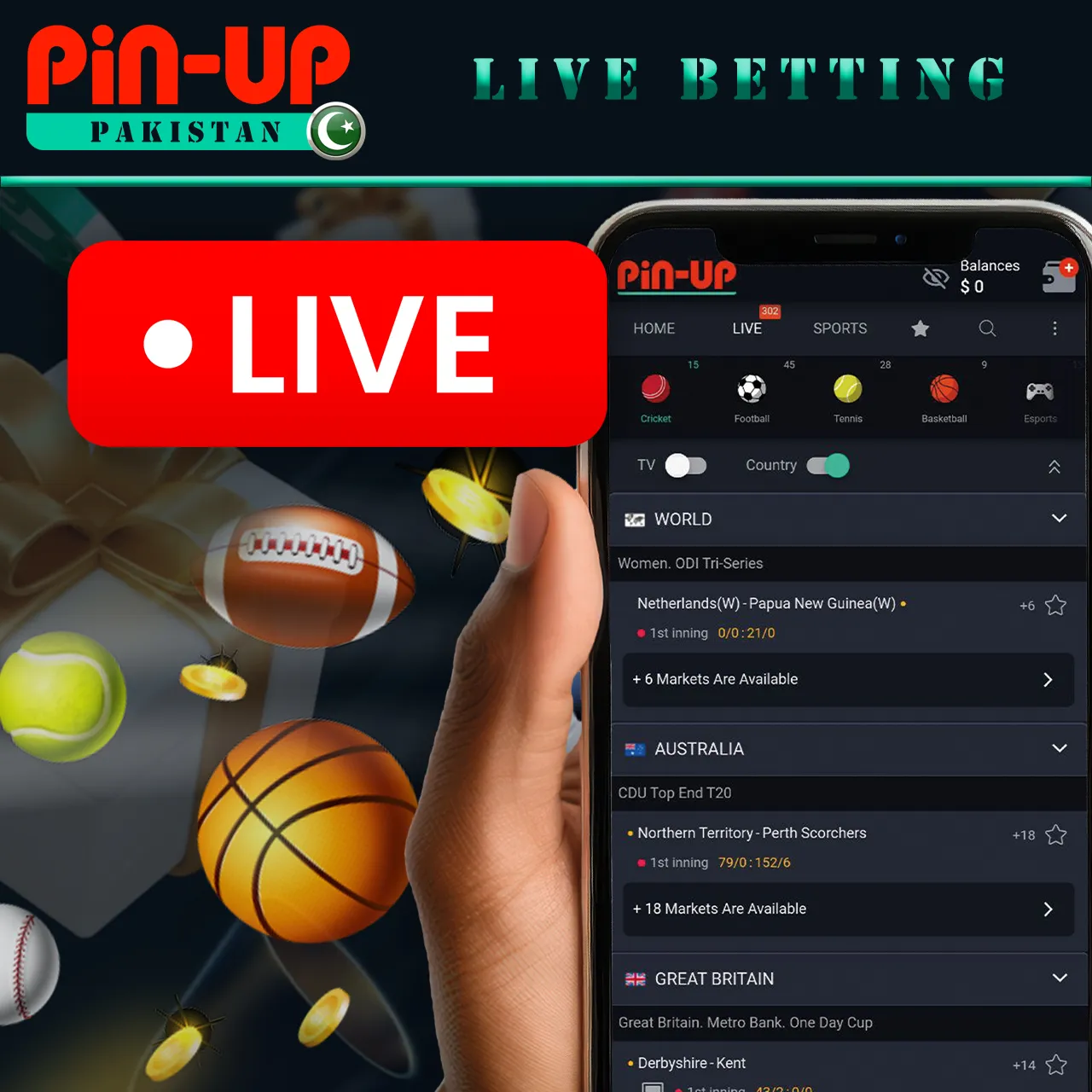 Bet on thousands of live sporting events