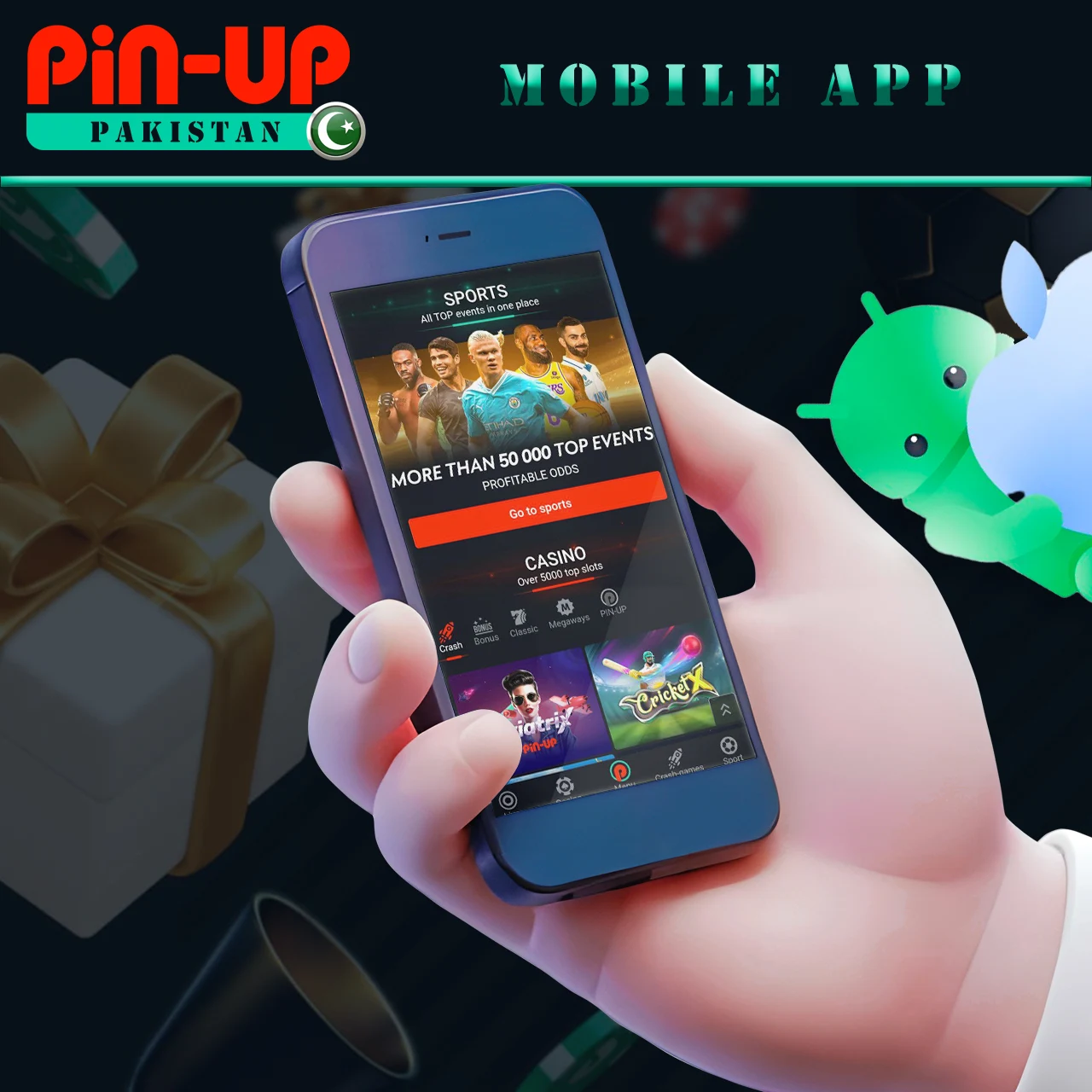 Download and install a convenient mobile application from Pin-Up