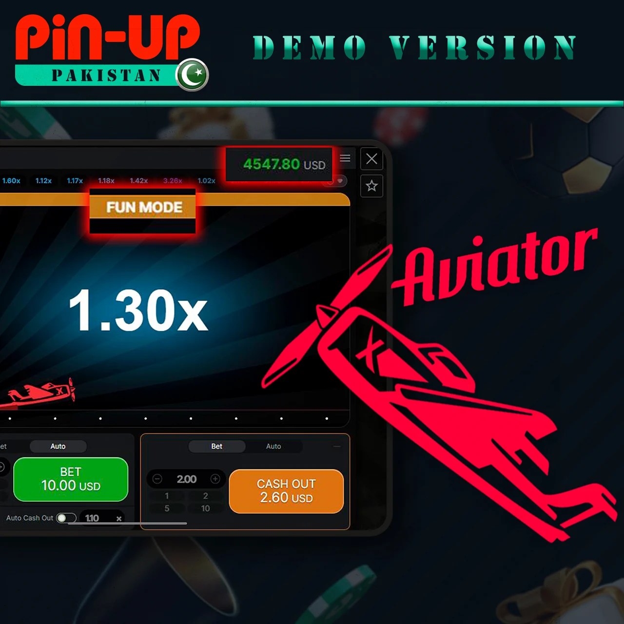 First, try the demo mode of the game Aviator